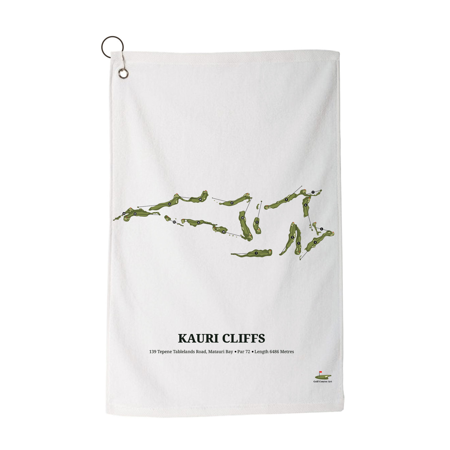 Kauri Cliffs Art Golf Towel